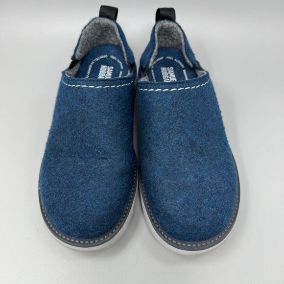 Samuel Hubbard Men's 8M "Spring Back" Navy Blue Felted Fleece Slip-On Shoes - Picture 5 of 9
